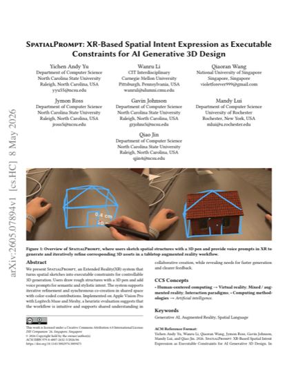 First page of SpatialPrompt: XR-Based Spatial Intent Expression as Executable Constraints for AI Generative 3D Design